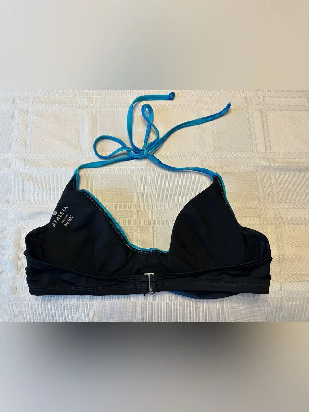 Athleta Blue Ombre Halter Bikini Top 36B/C